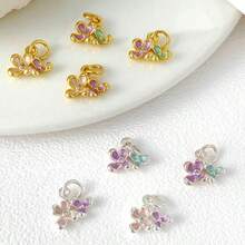 1pc/4pcs/8pcs Delicate Mini Lilac & Osmanthus Flower 3D Pendant DIY Beaded Necklace & Earring Jewelry Accessories - Multicolor - View 9