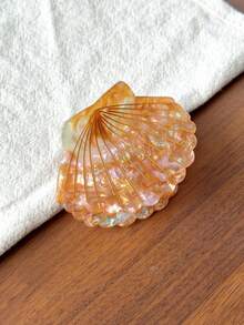 1pc Women's Shell Hair Claw Clip, Versatile Hair Accessory - Multicolor - View 7