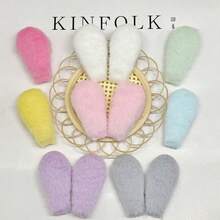 Reversible Cute Plush Rabbit Ear Hair Clips, DIY Children Hair Accessories - Multicolor - View 4