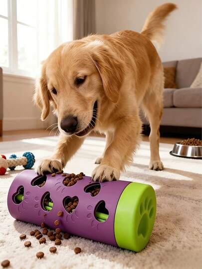 Đồ chơi cho ăn chậm có thể tháo rời mới dành cho thú cưng | Con lăn đựng thức ăn chống cắn, giúp tiêu hao năng lượng và giảm sự nhàm chán, phù hợp cho mèo/chó cỡ vừa và nhỏ, sử dụng trong nhà và ngoài trời.