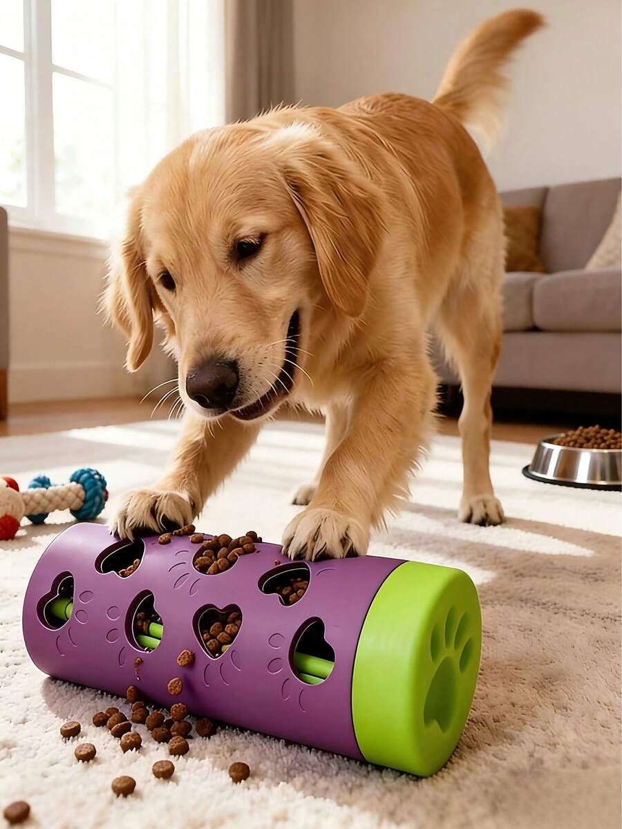 New Detachable Pet Slow Feeder Toy | Chew-Resistant Treat Roller, Energy Consumption & Boredom Relief Device, Suitable For Medium & Small Cats/Dogs, Indoor & Outdoor Use