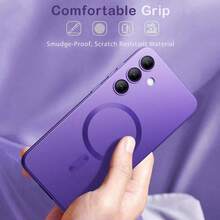 1个Hadaasi紫色奢华磁吸手机壳，兼容三星Galaxy S26 Ultra/S26 Plus/S26/S26 Edge/S26 Pro/S25 Ultra/S25 Plus/S25/S25 Edge/S25 FE，采用柔软TPU材质，也兼容苹果 Air、17、17 Pro、17 Pro Max、17e、16e、15、14、13、12、11 Pro Max Plus。 - 紫色 - 查看 3