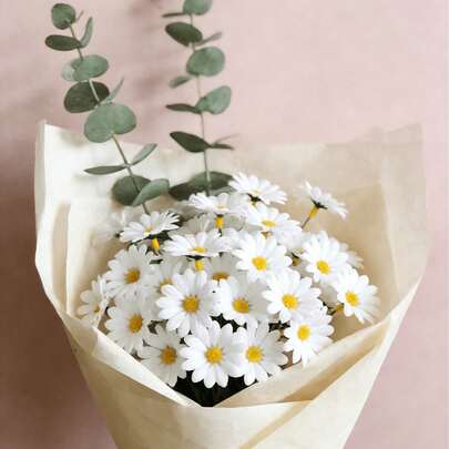 50/100 bông hoa cúc mini trắng nhân tạo tự làm, thủ công, hoa cúc mini nhân tạo 4cm, thích hợp cho đồ thủ công đám cưới, quà tặng, trang trí nhà cửa, tiệc tùng, trang trí bàn, trang trí phông nền phòng, trang trí cửa sổ, trang trí bình hoa.