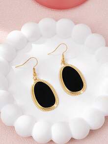 1 Pair Minimalist Oil Drop Earrings For Women - Irregular - View 7