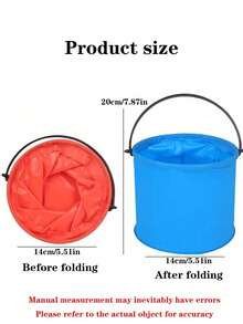 Faltbarer PVC-Eimer, langanhaltend und tragbar, geeignet für Strand, Camping, Picknick, Angeln, Malen, Outdoor-Aktivitäten - Gartenfest, gestufter Pinselwasch-Eimer, nicht gestufter Pinselwasch-Eimer, faltbarer, teleskopischer, gestufter Pinselwasch-Eimer Essentiell - mehrfarbig - Übersicht 7