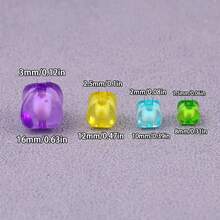 10-100 hạt acrylic rời, hạt bốn cạnh, hạt dùng làm đồ trang sức DIY, nguyên liệu thủ công cho vòng cổ, vòng tay, phụ kiện túi xách. - tự làm lấy - Xem 7