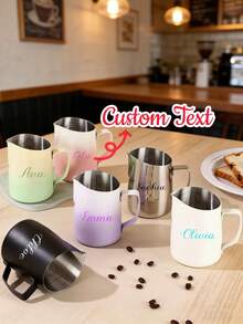 Cốc pha cà phê latte nghệ thuật bằng thép không gỉ có thể tùy chỉnh, vòi nghiêng, dụng cụ pha cà phê latte nghệ thuật, thích hợp sử dụng tại nhà và quán cà phê. - Nhiều màu - Xem 1