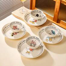 Disney 快乐雏菊可爱陶瓷餐具碗，卡通陶瓷碗，餐具，多种款式可选 - 彩色 - 查看 2