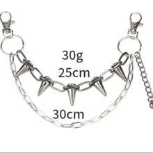 1pc Women's Fashion Versatile Punk Metal Bag Chain, European And American Alloy Rivet Bag Strap - Silver - View 4