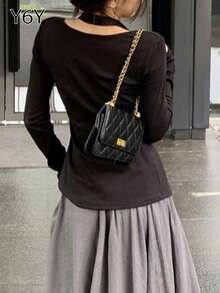 [Y6Y] 女士春季休闲两件套 - 黑色纽扣针织开衫 + 露背U领吊带背心，适合搭配飘逸的中长裙 - 黑色 - 查看 2