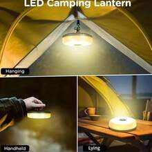 1 Peça Luzes de Corda para Camping, Luz Quente Recarregável por USB para Camping ao Ar Livre, Lâmpada de Camping Portátil à Prova d'Água IP44, 5 Níveis de Brilho, Durável para Halloween, Natal - 10 m/32,8 pés - Visão 4