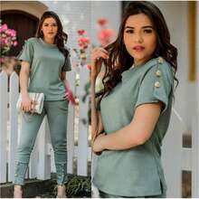 Women Two-piece Outfits - 薄荷綠 - 查看 1