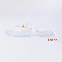 Dép xăng đan nữ trong suốt họa tiết bướm và hoa nhí, dép xỏ ngón mùa hè cho nữ. - Trong sáng - Xem 4