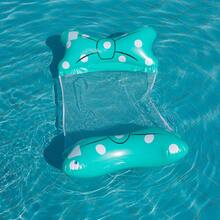 2026 New Arrival 1pc Inflatable Water Bed, Kawaii Polka Dot Bow Inflatable Water Float, Perfect For Pool & Beach, Summer Coolness & Fun Water Time, Inflatable Lounger With Net, Birthday/Easter Gift - متعدد الألوان - مشاهدة 9