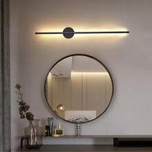 1 pieza Lámpara de pared LED minimalista nórdica moderna, luz nocturna, adecuada para dormitorio, sala de estar, 3 colores ajustables, recargable, tipo C, lámpara de pared montada, superficie comercial antioxidante, adecuada para dormitorio, sala de estar, cafetería, pasillo, decoración de pared y lámpara de pared de hotel, decoración de pared de fondo de TV 2200mAh - Lámpara de pared con tira LED y control remoto - Ver 8