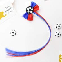 FIFA Football Theme National Flag Color Wig Clips, Fan Cheering Wig Accessories, Sports Event Decorative Hair Clips, Football Party Outfit Decorative Accessories, Multi-Country Flag Color Cheering Hair Clips, Football Enthusiast Theme Hairstyle Accessories, Club Cheering Atmosphere Hair Accessories, Sports Theme Viewing Hairstyle Decorative Clips - A - View 9