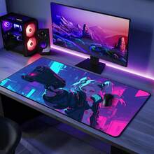Rebecca Cyberpunk Edgerunners Desk Mat Stylish Anime Mouse Pad Gift For Fans - Black - View 5