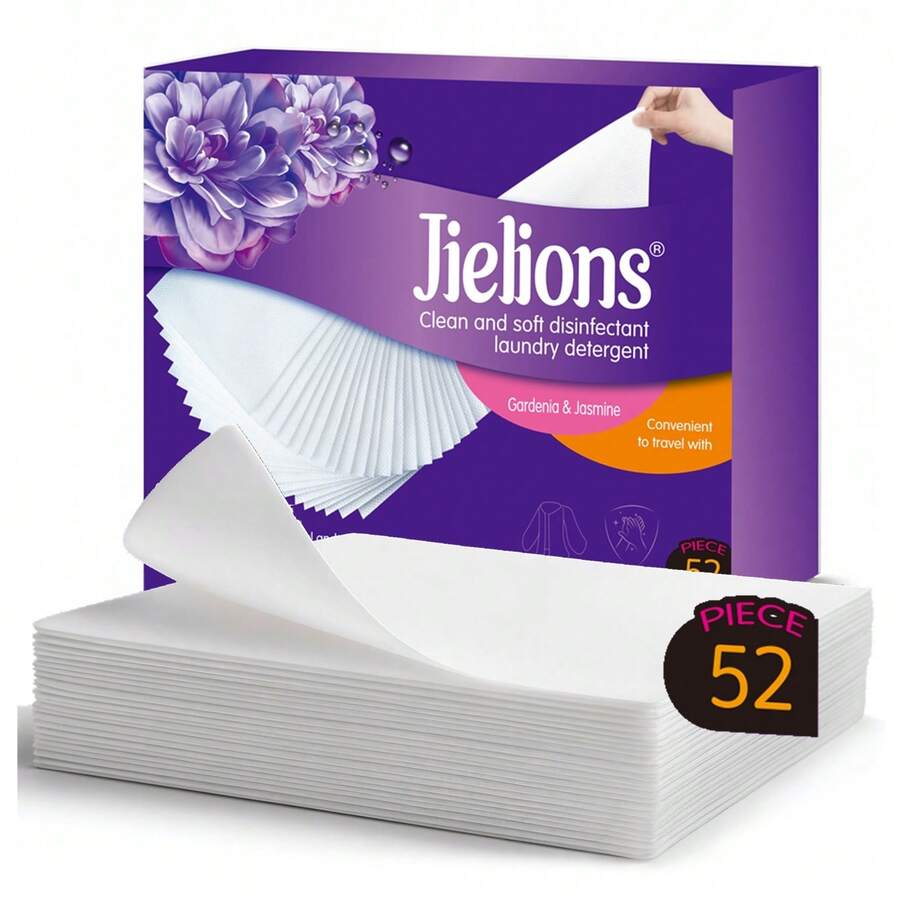 洗衣片 - 52片装洗衣片 - 适用于所有洗涤温度的洗衣皂片 - 无残留、节省空间，方便旅行携带的干洗衣皂条，无需液体即可深度清洁 - 固體 - 查看 1