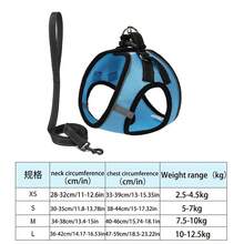 Black Cat Harness And Leash Set, Soft Adjustable Cat Backpack Carrier, Easy Control Breathable Reflective Striped Jacket For Walking - Blue - View 4