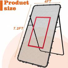 7x4 FT Adjustable Volleyball Rebounder Net, Heavy Duty Steel Frame High Tension PE Net Portable Volleyball Training Equipment For Indoor Outdoor Spiking Bumping Volley Practice Quick Ship Local Delivery - Black - View 3
