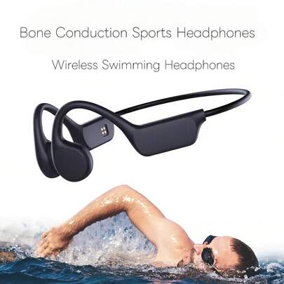 Bone Conduction Wireless Bluetooth Headphones, Open Ear Sport Headset For Running, Swimming, Workout, Sweatproof & Waterproof