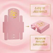 12 Hộp Giấy Gói Quà Tặng Ngày của Mẹ có nắp đậy, Hộp Quà Tặng Socola, Quà Tặng Sinh Nhật cho Mẹ, có ruy băng để tặng quà - Hồng - Xem 4