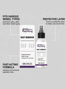 rayhong 1 Box 50ml Car Wheel Rust Remover, Car Wheel Cleaner, Brake Disc Rust Remover, Rust Removal Without Grinding, Renew Cleaning Surface Iron Powder Rust Stains, Wheel Dedicated Cleaning Agent, Removes Rust On Stainless Steel Aluminum Alloy Forklift Rust Remover - Car Wheel Rust Remover - View 8