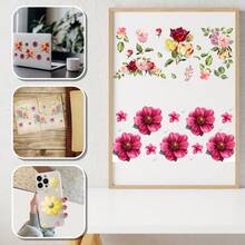 6pcs/Set 16oz Cup UV Protection DTF Wrap - Floral Bloom Design Spring/Summer Theme Sublimation Sticker, Motivational Quote, Creative Mother's Day Gift Idea, Waterproof Decal DIY - Flower Bloom Design - View 6