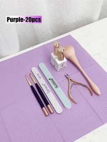 Disposable Nail Desk Pad, Waterproof, Oil-Proof, Leak-Proof, Foldable, Cleaning Mat, Dental Bib, Suitable For Salon, Clinic, Nail Salon, Dental Or Medical Use, And Nail Desk Pad Supplies - Multicolor - View 8