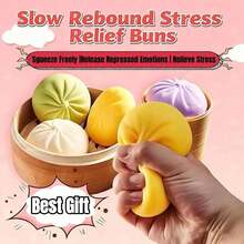 Bộ 2 món (1 nồi hấp + 1 bánh bao hấp) Mô phỏng bánh bao hấp khổng lồ, đồ chơi giảm căng thẳng, đồ chơi nghịch ngợm có nồi hấp, đồ chơi bóp đàn hồi chậm, giao màu ngẫu nhiên, quà tặng sáng tạo, đồ chơi nghịch ngợm, đồ trang trí, đồ chơi giảm căng thẳng (Sự khác biệt/lỗi nhỏ về màu sắc đôi khi là bình thường do chụp ảnh) - Nhiều màu - Xem 7