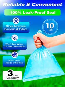 1 Roll/15pcs, 6 Rolls/90pcs, 8 Rolls/120pcs, 10 Rolls/150pcs, 20 Rolls/300pcs, 30 Rolls/450pcs Pet Waste Bags, Dog Poop Bags, Leak-Proof And Convenient Dog Outdoor Waste Cleanup Bags, Easy To Clean - Multicolor - View 7