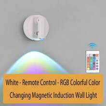 1/2 đèn chiếu điểm cảm ứng không dây, đèn LED treo tường 3 màu có thể điều chỉnh, đèn cảm biến từ tính hiệu suất cao, đèn tường chạy bằng pin và sạc USB, thích hợp cho hành lang, phòng ngủ, phòng vẽ tranh, triển lãm nghệ thuật và các không gian chiếu sáng trong nhà khác. - Nhiều màu - Xem 16