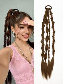 Tóc giả bện tay kiểu bong bóng, dài 20 inch, thích hợp cho nữ giới sử dụng hàng ngày. - Nhiều màu - Xem 15