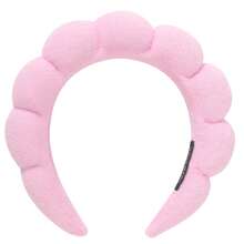 1pc Facial Headband / 2pcs Facial Wristbands / 3sets Spa Headband, Makeup Headband, Facial Headband, Skincare Headband, Pink Velvet Fluffy Sponge Headband, Bow, Scrunchie, Spa Headband, Wristband, Women And Girls Hair Accessories Set - Nhiều màu - Xem 12