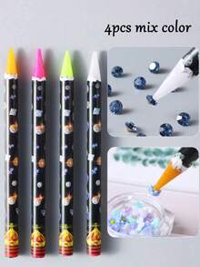 Nail Art Dotting Pen, Wax Crayon, Diamond Picker Up Tool, Dotting Rhinestone Pen, Nail Art Decoration Tool - Multicolor - View 1