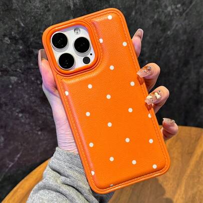 Polka Dot Design Protective Case Compatible With IPhone XR, 11, 12, 13, 14, 15 Plus, 16 Pro Max, 17 Air Series, Durable Protective Design, Compatible With Multiple Models, Enhanced Grip And Protection