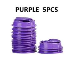 5 Pcs Purple Disposable Emesis Bags Purple Vomit Bags With Rim 1000ml Leakproof Barf Bags For Car Motion Sickness Travel Morning Sickness Nausea Relief Portable Waste Disposal Bags For Pregnant Women Hospital Taxi Essentials - Bộ 5 chiếc màu tím - Xem 2