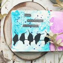 Singing Hummingbird Metal Die Cutting Set For Card Making, Spring Bird Card Cutting Dies, Scrapbooking Templates, DIY Scrapbook Album Decoration, Embossing Paper Card Craft Kit - Silver-white - View 1