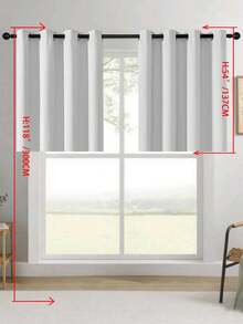 1片/2片装窗帘，遮光窗帘，隔热，不透光窗帘，带孔眼，遮光，防紫外线，卧室客厅室内装饰，隔热遮光窗帘 - 重型遮光带孔眼窗帘，适用于卧室和客厅，保护隐私和调节温度的窗帘，客厅窗帘 - 白色 - 查看 13