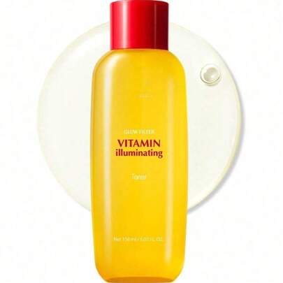 Vitamin Illuminating Toner - Brightening Vitamin C & Niacinamide 3% | Gentle Daily Exfoliating | Skin-Prep Hydration For Glowy Skin | Holiday Gifts (5.07 Fl.Oz / 150ml)