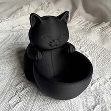 猫形花盆，底部有排水孔，独特设计，适用于多肉植物、小型花卉和仙人掌，可作卧室、办公室或桌面摆件。 - 多色 - 查看 14