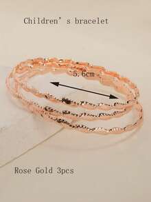 3 piezas Pulseras apilables de metal exquisitas, brillantes, lujosas y sofisticadas - Multicolor - Ver 17