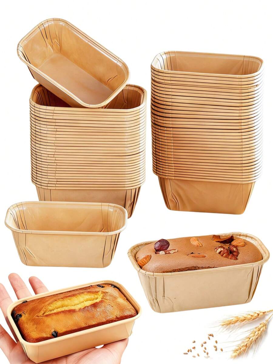 20/50 khuôn giấy nướng bánh mì nhỏ, giấy lót bánh cupcake, khuôn giấy kraft nướng bánh mì, dùng được trong lò vi sóng/tủ lạnh/lò nướng, thích hợp cho tiệc cưới, sinh nhật, tiệc mừng em bé. - Nhiều màu - Xem 1