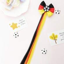 FIFA Football Theme National Flag Color Wig Clips, Fan Cheering Wig Accessories, Sports Event Decorative Hair Clips, Football Party Outfit Decorative Accessories, Multi-Country Flag Color Cheering Hair Clips, Football Enthusiast Theme Hairstyle Accessories, Club Cheering Atmosphere Hair Accessories, Sports Theme Viewing Hairstyle Decorative Clips - A - View 16