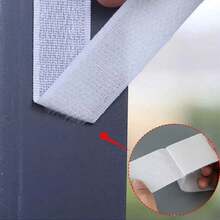 Self-Adhesive Mosquito Net For Windows, No Drilling Required, Adjustable And Cuttable Hook And Loop, Anti-Mosquito And Insect Screen, Easy Installation, Removable And Reusable, Home Protection, Grey Mesh White Edge Screen Window - Gray Mesh White Edge Screen - View 4