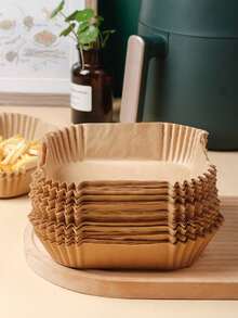 Wooden Pulp Air Fryer Liners, Thickened Leak-Proof, Reusable Baking Mat For Home Cooking - View 12