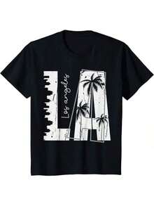 Camiseta de Los Ángeles - Negro - Ver 1