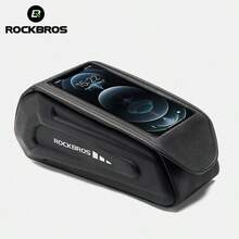 ROCKBROS 自行车手机支架包，EVA 防水自行车手机车把包，兼容 6.8 英寸以下手机 - 黑色 - 查看 13