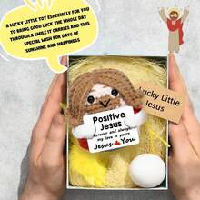 1pc Crocheted Jesus Doll, Conveying Sincere Encouragement. Crocheted Dolls Will Bring Joy To Me Or My Loved Ones. This Is Not Only A Gift For Myself, But Also A Unique Gift For Friends Or Family. - Multicolor - View 3