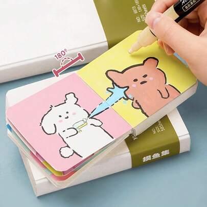 1pc Portable Pocket Mini Square Sketchbook - 230g, 58 Sheets/116 Pages, Multi-Size, Suitable For Acrylic Pens And Watercolor, Pocket-Sized Art Diary Notebook